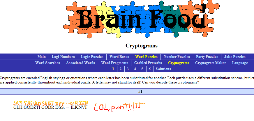 Cryptograms: Electric Boogaloo